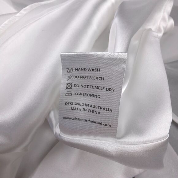 ALAMOUR The Label Celine Mini Dress White Organza Angelic Fairy Romantic Bridal - Picture 8 of 8